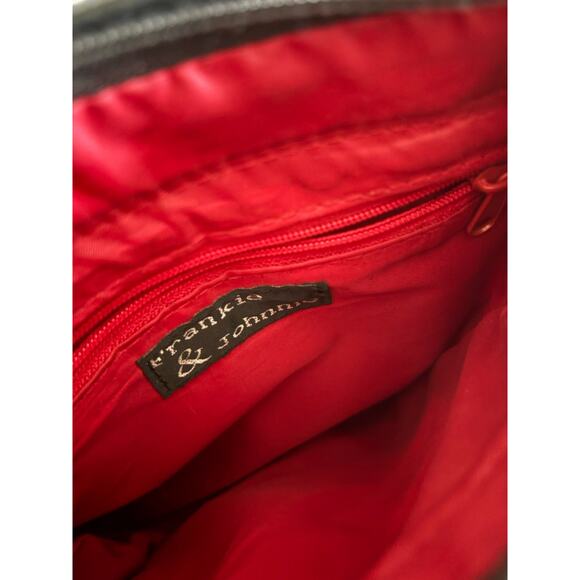 Frankie and Johnnie Beaded Diner Shoulder Bag Zipper Pocket And Closure - Picture 4 of 4